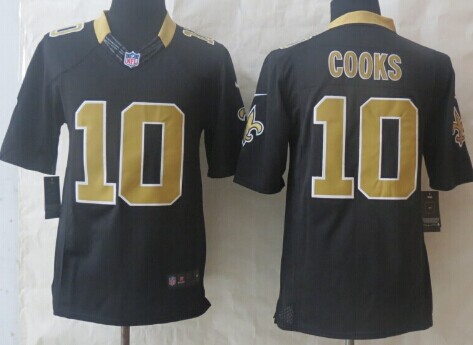 Nike New Orleans Saints #10 Brandin Cooks Black Limited Jersey
