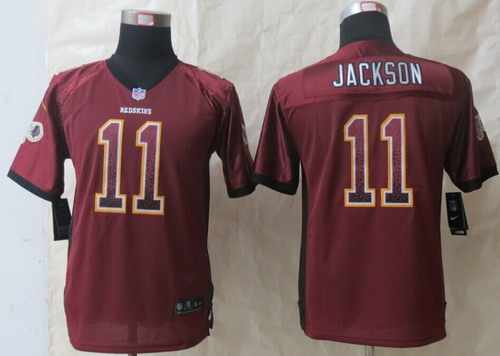 Nike Washington Redskins #11 DeSean Jackson Drift Fashion Red Kids Jersey
