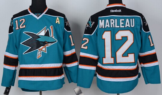 San Jose Sharks #12 Patrick Marleau Blue Jersey