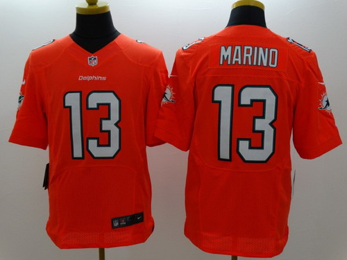 Nike Miami Dolphins #13 Dan Marino 2013 Orange Elite Jersey
