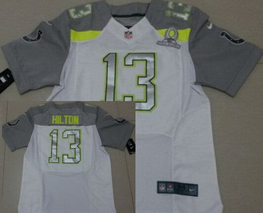 Nike Team Carter #13 T.Y. Hilton 2015 Pro Bowl White Elite Jersey