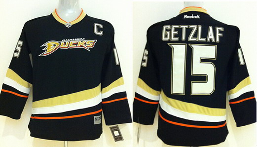Anaheim Ducks #15 Ryan Getzlaf Black Kids Jersey
