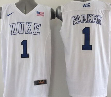 Duke Blue Devils #1 Jabari Parker 2015 White Jersey
