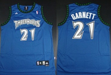 Minnesota Timberwolves #21 Kevin Garnett Blue Swingman Jersey