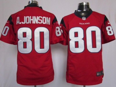 Nike Houston Texans #80 Andre Johnson Red Game Jersey