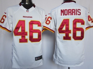 Nike Washington Redskins #46 Alfred Morris White Game Jersey