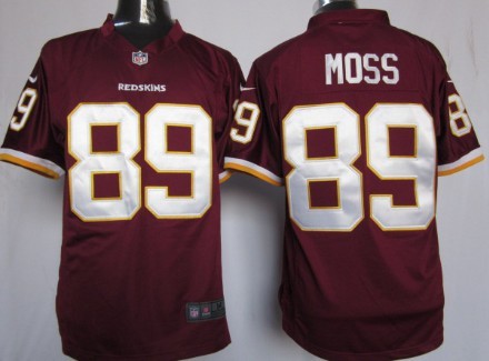 Nike Washington Redskins #89 Santana Moss Red Game Jersey