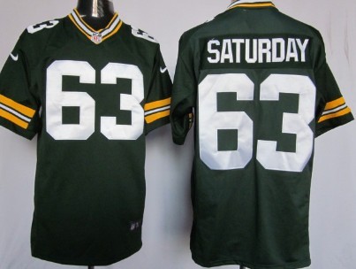 Nike Green Bay Packers #63 Jeff Saturday Green Game Jersey