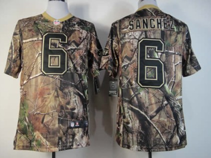 Nike New York Jets #6 Mark Sanchez Realtree Camo Elite Jersey