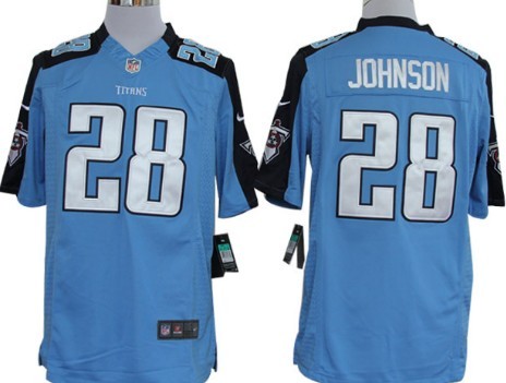 Nike Tennessee Titans #28 Chris Johnson Light Blue Limited Jersey 