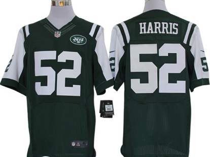 Nike New York Jets #52 David Harris Green Elite Jersey