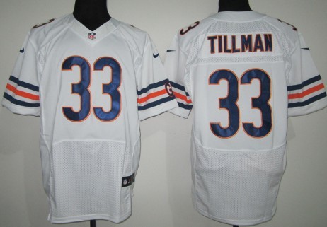 Nike Chicago Bears #33 Charles Tillman White Elite Jersey