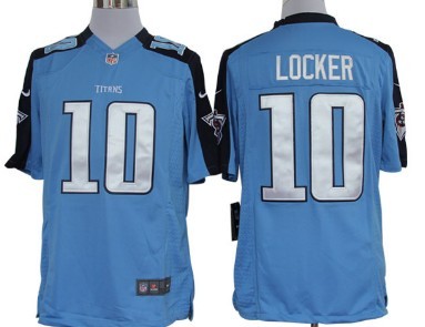 Nike Tennessee Titans #10 Jake Locker Light Blue Limited Jersey 