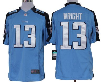 Nike Tennessee Titans #13 Kendall Wright Light Blue Limited Jersey 