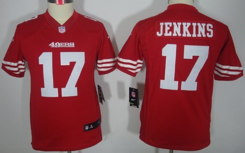 Nike San Francisco 49ers #17 A.J. Jenkins Red Limited Kids Jersey