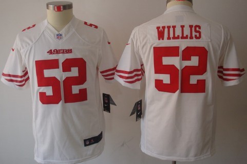 Nike San Francisco 49ers #52 Patrick Willis White Limited Kids Jersey