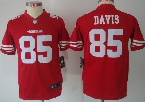 Nike San Francisco 49ers #85 Vernon Davis Red Limited Kids Jersey