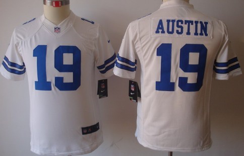 Nike Dallas Cowboys #19 Miles Austin White Limited Kids Jersey