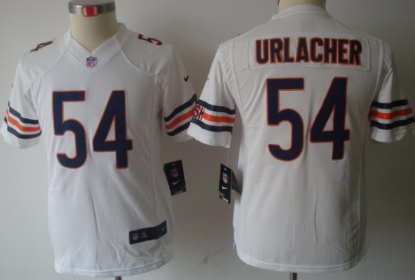 Nike Chicago Bears #54 Brian Urlacher White Limited Kids Jersey