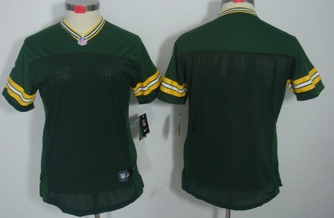Nike Green Bay Packers Blank Green Limited Womens Jersey