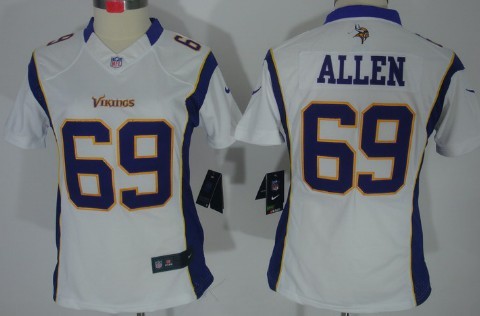 Nike Minnesota Vikings #69 Jared Allen White Limited Womens Jersey