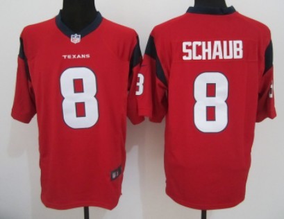 Nike Houston Texans #8 Matt Schaub Red Game Jersey