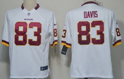 Nike Washington Redskins #83 Fred Davis White Game Jersey