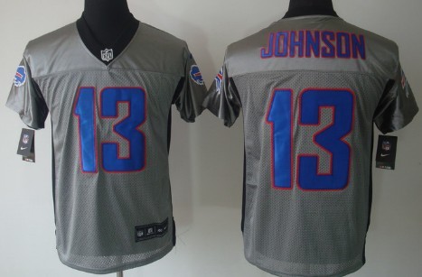 Nike Buffalo Bills #13 Steve Johnson Gray Shadow Elite Jersey