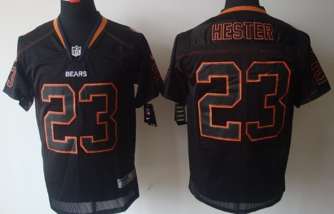 Nike Chicago Bears #23 Devin Hester Lights Out Black Elite Jersey
