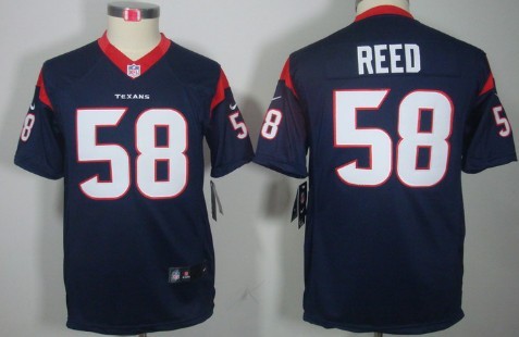 Nike Houston Texans #58 Brooks Reed Blue Limited Kids Jersey