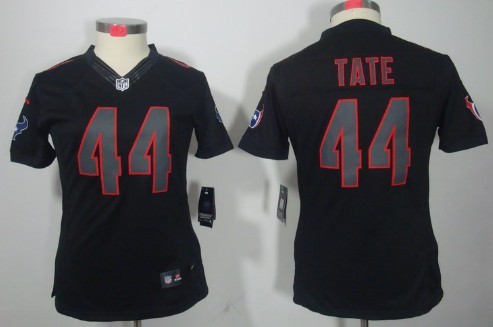 Nike Houston Texans #44 Ben Tate Black Impact Limited Womens Jersey