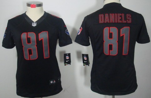 Nike Houston Texans #81 Owen Daniels Black Impact Limited Womens Jersey