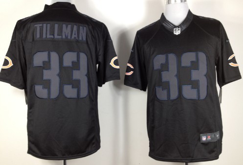 Nike Chicago Bears #33 Charles Tillman Black Impact Limited Jersey