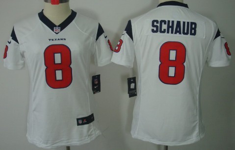 Nike Houston Texans #8 Matt Schaub White Limited Womens Jersey