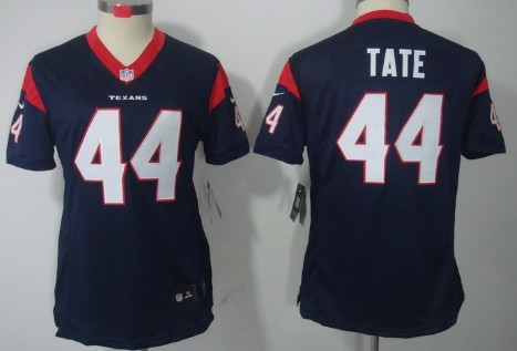 Nike Houston Texans #44 Ben Tate Blue Limited Womens Jersey