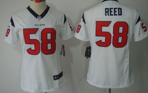 Nike Houston Texans #58 Brooks Reed White Limited Womens Jersey