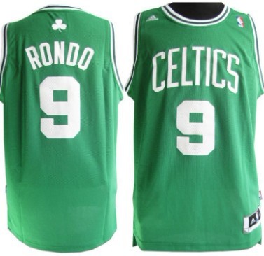 Boston Celtics #9 Rajon Rondo Revolution 30 Swingman Green Jersey