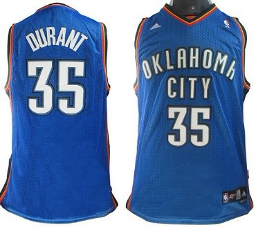 Oklahoma City Thunder #35 Kevin Durant Blue Swingman Jersey 