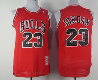 Chicago Bulls #23 Michael Jordan Red Swingman Throwback Jersey