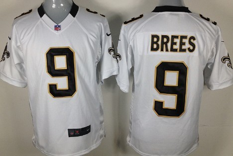 Nike New Orleans Saints #9 Drew Brees White Game Jersey