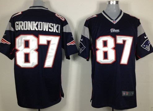 Nike New England Patriots #87 Rob Gronkowski Blue Game Jersey