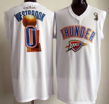 Oklahoma City Thunder #0 Russell Westbrook 2012 NBA Champions White Jersey
