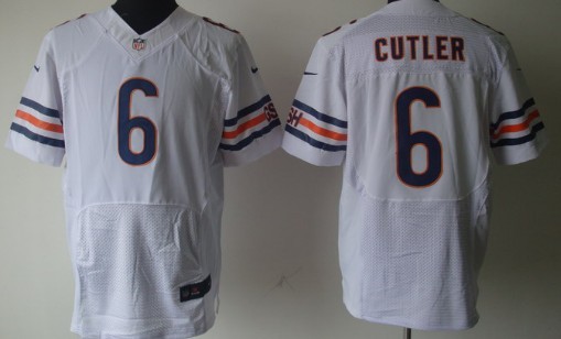 Nike Chicago Bears #6 Jay Cutler White Elite Jersey