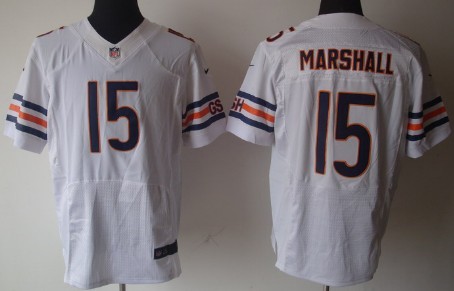 Nike Chicago Bears #15 Brandon Marshall White Elite Jersey