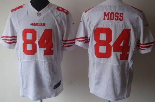 Nike San Francisco 49ers #84 Randy Moss White Elite Jersey