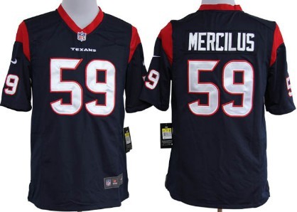 Nike Houston Texans #59 Whitney Mercilus Blue Game Jersey