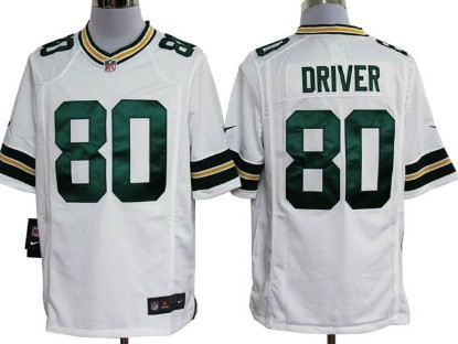 Nike Green Bay Packers #80 Donald Driver White Game Jersey