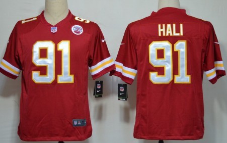 Nike Kansas City Chiefs #91 Tamba Hali Red Game Jersey