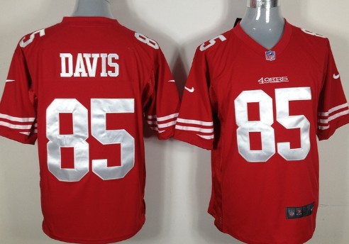 Nike San Francisco 49ers #85 Vernon Davis Red Game Jersey