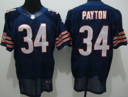 Nike Chicago Bears #34 Walter Payton Blue Elite Jersey